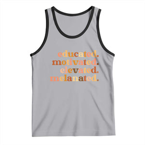 Black Pride Melanin Tank Top Educated Motivated Elevated Melanated TS14 Athletic Heather Black Print Your Wear