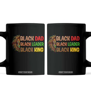 Black Affrican Melanin Coffee Mug Lion Father Day Dad Leader Black King TS14 Black Print Your Wear