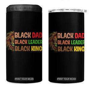 Black Affrican Melanin 4 in 1 Can Cooler Tumbler Lion Father Day Dad Leader Black King TS14 One Size: 16 oz Black Print Your Wear