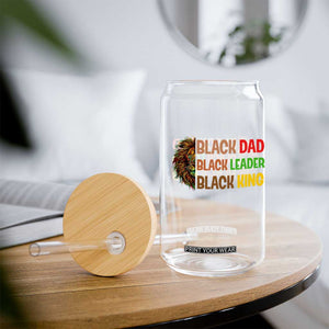 Black Affrican Melanin Glass Can Lion Father Day Dad Leader Black King TS14 Print Your Wear