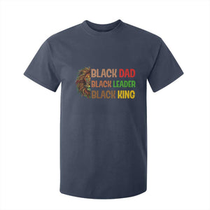 Black Affrican Melanin T Shirt For Kid Lion Father Day Dad Leader Black King TS14 Navy Print Your Wear