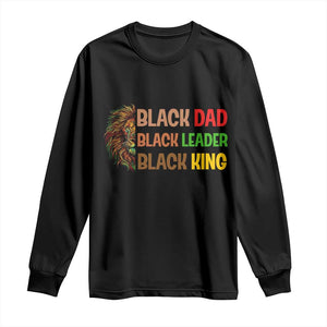 Black Affrican Melanin Long Sleeve Shirt Lion Father Day Dad Leader Black King TS14 Black Print Your Wear