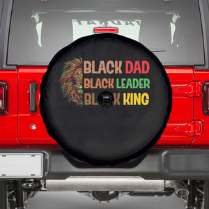 Black Affrican Melanin Spare Tire Cover Lion Father Day Dad Leader Black King TS14 Black Print Your Wear