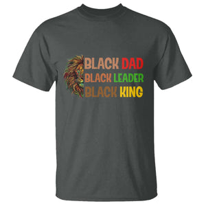 Black Affrican Melanin T Shirt Lion Father Day Dad Leader Black King TS14 Dark Heather Print Your Wear