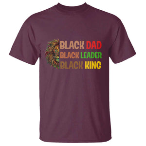 Black Affrican Melanin T Shirt Lion Father Day Dad Leader Black King TS14 Maroon Print Your Wear