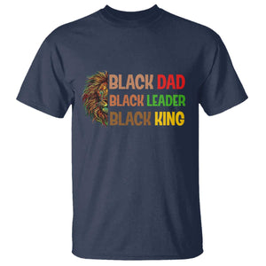 Black Affrican Melanin T Shirt Lion Father Day Dad Leader Black King TS14 Navy Print Your Wear