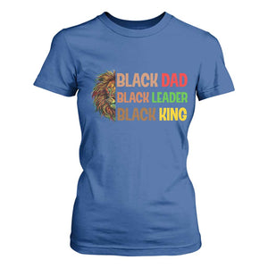 Black Affrican Melanin T Shirt For Women Lion Father Day Dad Leader Black King TS14 Royal Blue Print Your Wear