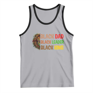 Black Affrican Melanin Tank Top Lion Father Day Dad Leader Black King TS14 Athletic Heather Black Print Your Wear
