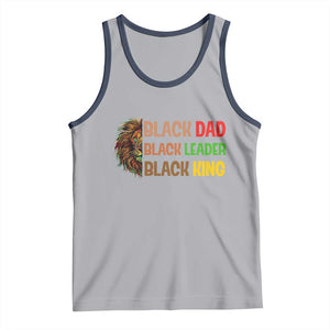 Black Affrican Melanin Tank Top Lion Father Day Dad Leader Black King TS14 Athletic Heather Navy Print Your Wear