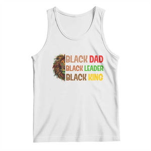 Black Affrican Melanin Tank Top Lion Father Day Dad Leader Black King TS14 White Print Your Wear