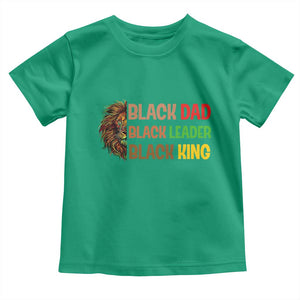 Black Affrican Melanin Toddler T Shirt Lion Father Day Dad Leader Black King TS14 Irish Green Print Your Wear