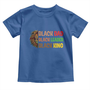 Black Affrican Melanin Toddler T Shirt Lion Father Day Dad Leader Black King TS14 Royal Blue Print Your Wear
