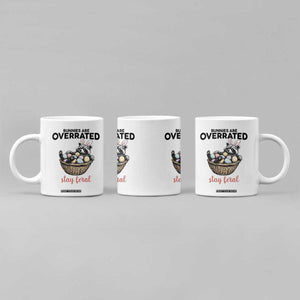 Funny Easter Raccoon Bunny Coffee Mug Bunnies Are Overrated Stay Feral TS14 Print Your Wear