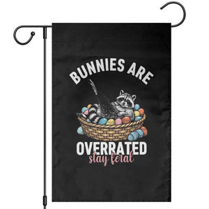 Funny Easter Raccoon Meme Garden Flag Bunnies Are Overrated Stay Feral TS14 Black Print Your Wear
