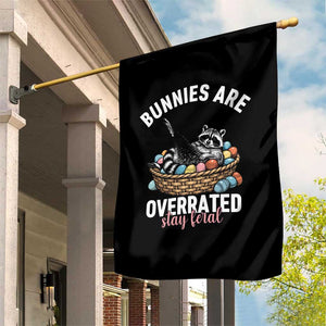 Funny Easter Raccoon Meme Garden Flag Bunnies Are Overrated Stay Feral TS14 Print Your Wear