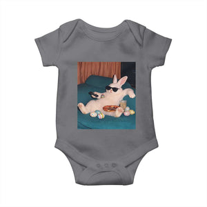 Easter Bunny Iced Coffee Baby Onesie Funny Animal Meme TS14 Charcoal Print Your Wear