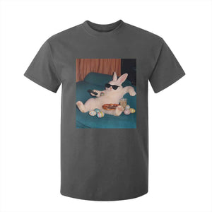 Easter Bunny Iced Coffee T Shirt For Kid Funny Animal Meme TS14 Dark Heather Print Your Wear