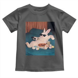 Easter Bunny Iced Coffee Toddler T Shirt Funny Animal Meme TS14 Dark Heather Print Your Wear