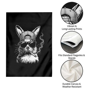 Funny Easter Bunny Smoking Meme Garden Flag TS14 Print Your Wear
