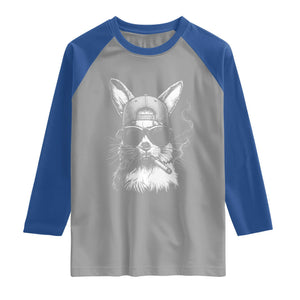 Funny Easter Bunny Smoking Meme Raglan Shirt TS14 Sport Gray Royal Print Your Wear