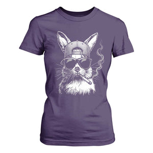 Funny Easter Bunny Smoking Meme T Shirt For Women TS14 Purple Print Your Wear