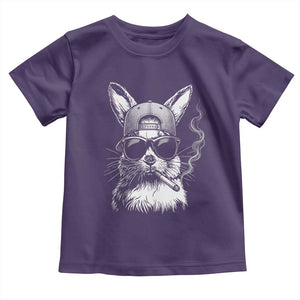Funny Easter Bunny Smoking Meme Toddler T Shirt TS14 Purple Print Your Wear