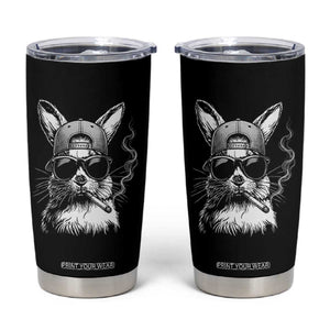 Funny Easter Bunny Smoking Meme Tumbler Cup TS14 Black Print Your Wear