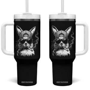 Funny Easter Bunny Smoking Meme Tumbler With Handle TS14 One Size: 40 oz Black Print Your Wear