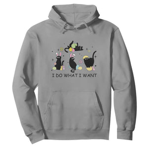 Funny Easter Black Cat Hoodie I Do What I Want TS14 Sport Gray Print Your Wear
