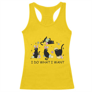Funny Easter Black Cat Racerback Tank Top I Do What I Want TS14 Daisy Print Your Wear