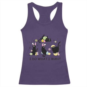Funny Easter Black Cat Racerback Tank Top I Do What I Want TS14 Purple Print Your Wear