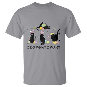 Funny Easter Black Cat T Shirt I Do What I Want TS14 Sport Gray Print Your Wear