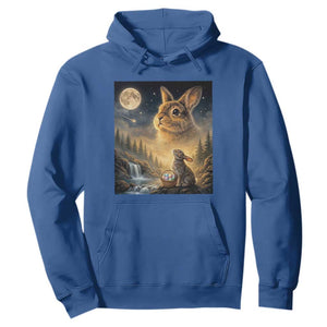 Easter Bunny Howling to the Moon Vintage Hoodie TS14 Royal Blue Print Your Wear