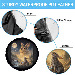 Easter Bunny Howling to the Moon Vintage Spare Tire Cover TS14 Print Your Wear