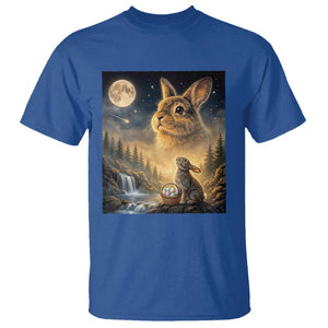 Easter Bunny Howling to the Moon Vintage T Shirt TS14 Royal Blue Print Your Wear