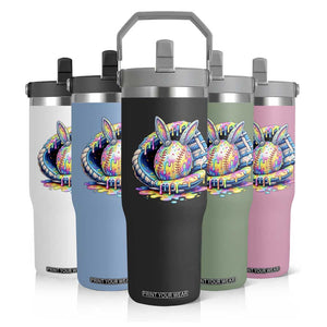 Baseball Easter Flip Straw Tumbler Drip Ice Cream Sprinkles Baseball Glove TS14 Print Your Wear