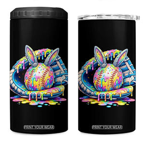 Baseball Easter 4 in 1 Can Cooler Tumbler Drip Ice Cream Sprinkles Baseball Glove TS14 One Size: 16 oz Black Print Your Wear