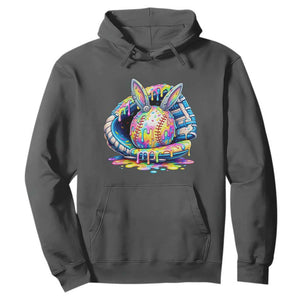 Baseball Easter Hoodie Drip Ice Cream Sprinkles Baseball Glove TS14 Dark Heather Print Your Wear