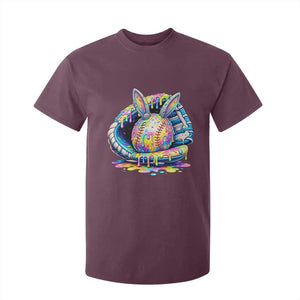 Baseball Easter T Shirt For Kid Drip Ice Cream Sprinkles Baseball Glove TS14 Maroon Print Your Wear