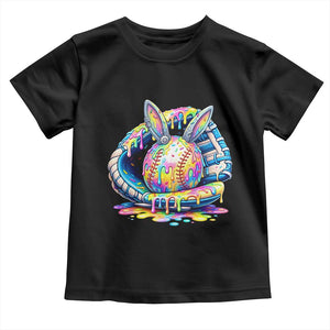 Baseball Easter Toddler T Shirt Drip Ice Cream Sprinkles Baseball Glove TS14 Black Print Your Wear