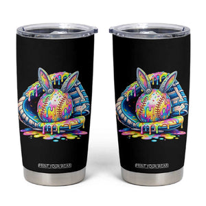 Baseball Easter Tumbler Cup Drip Ice Cream Sprinkles Baseball Glove TS14 Black Print Your Wear