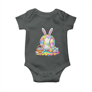 Baseball Easter Drip Ice Cream Sprinkles Egg Gift Baby Onesie TS14 Dark Heather Print Your Wear