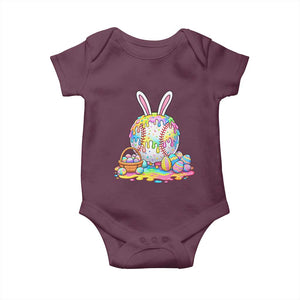 Baseball Easter Drip Ice Cream Sprinkles Egg Gift Baby Onesie TS14 Maroon Print Your Wear
