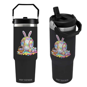 Baseball Easter Drip Ice Cream Sprinkles Egg Gift Flip Straw Tumbler TS14 One Size: 30 oz Black Print Your Wear