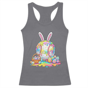 Baseball Easter Drip Ice Cream Sprinkles Egg Gift Racerback Tank Top TS14 Charcoal Print Your Wear