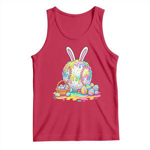 Baseball Easter Drip Ice Cream Sprinkles Egg Gift Tank Top TS14 Red Print Your Wear