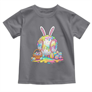 Baseball Easter Drip Ice Cream Sprinkles Egg Gift Toddler T Shirt TS14 Charcoal Print Your Wear