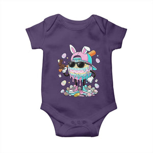 Funny Baseball Easter Baby Onesie Drip Ice Cream Bunny Easter TS14 Purple Print Your Wear