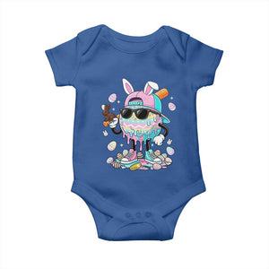 Funny Baseball Easter Baby Onesie Drip Ice Cream Bunny Easter TS14 Royal Blue Print Your Wear