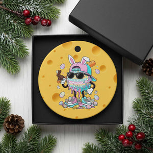 Funny Baseball Easter Ceramic Ornament Drip Ice Cream Bunny Easter TS14 1pc Yellow Cheese Print Your Wear
